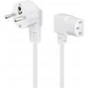 C&acirc;ble de raccordement pour appareils froids, coud&eacute; des deux c&ocirc;t&eacute;s, 3 m, blanc