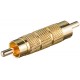 Adaptateur Cinch , mâle-mâle , version or