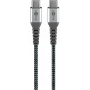 C&acirc;ble Textile USB-C vers USB-C avec Connecteurs M&eacute;talliques 1 m