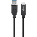 C&acirc;ble USB-C&trade;, USB 3.2 Gen 2, 3 A, 1 m, Noir