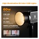 K&F Lampe Vidéo PL 60B 60W COB LED Batterie intégrée